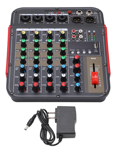 Mezclador De Audio Consola Mezcladora 4 Canales Mezclador