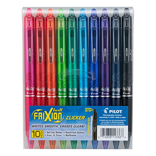 Pilot Frixion Clicker Bolígrafos De Tinta De Gel Borrables, 