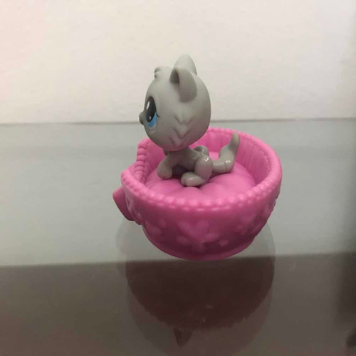 Littlest Pet Shop Gato Cinza C/ Caminha Geração 1 #66 Usado (Usado)