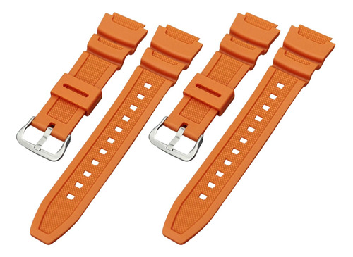 Correa De Goma Para Reloj De Pulsera De 1,8 Naranja Argenta