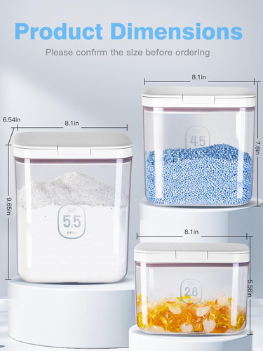Dispensador De Detergente Para Roupa Livlab Mker 2,8 L/2,54