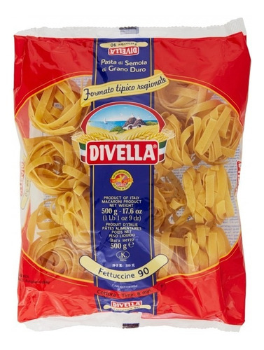 Pasta Italiana Fideos Divella Fettuccine Nidi N.90 500g!