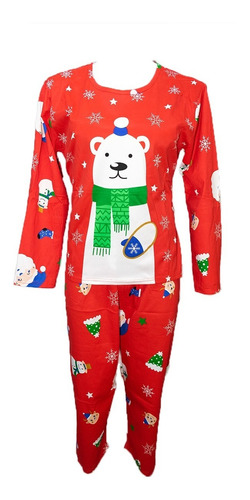 Pijama Navidad  De Dama Estampada 2 Pzs´