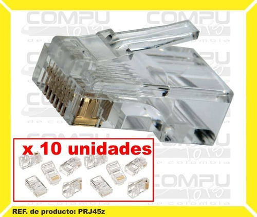 Rj-45 Cat 5e Ponchar Cable X10 Pcs Ref: Prj45z Computoys Sas