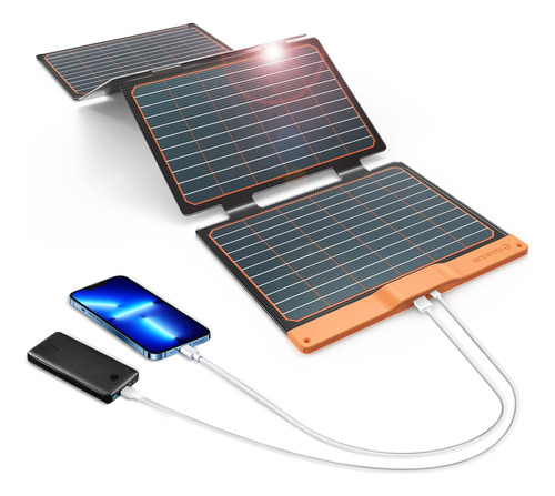 Cargador De Panel Solar Usb Pequeo De 40 W 18 W Usb-a Usb-c