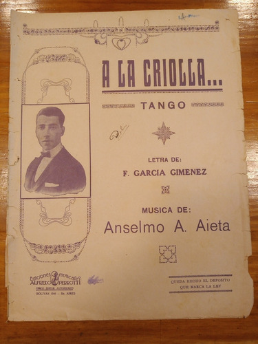 A La Criolla Gimenez Aieta Perrotti Ed Tango Partitura