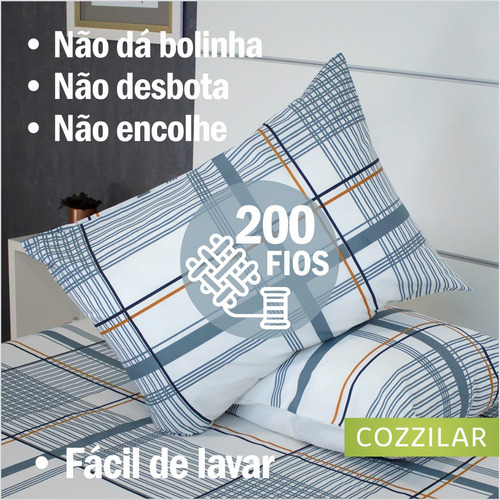 2 Fronhas 200 Fios 80%algodão 20%poliéster C/zíper Oferta