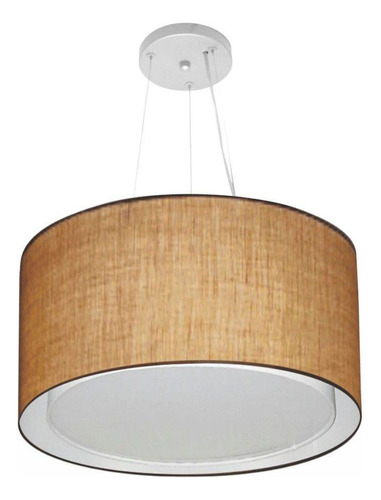 Lustre Pendente Cilíndrico Duplo Md-4299 45x30cm Palha