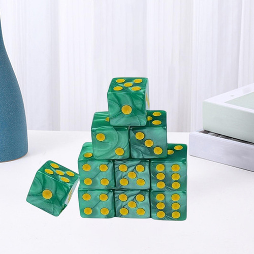 3 X 10 Piezas De Dados Acrílicos De Seis Lados Duraderos