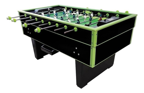 Futbolito Diversiones Bago Super Reforzado color negro/verde con jugadores de hierro vaciado y bolas incluidas