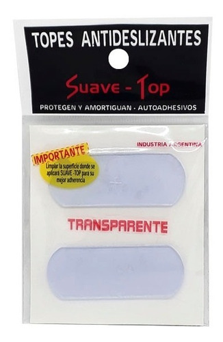 Tope Antideslizante Transparente  Suave Top X 2u