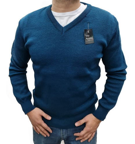 Sweater Hombre Escote V Abrigado