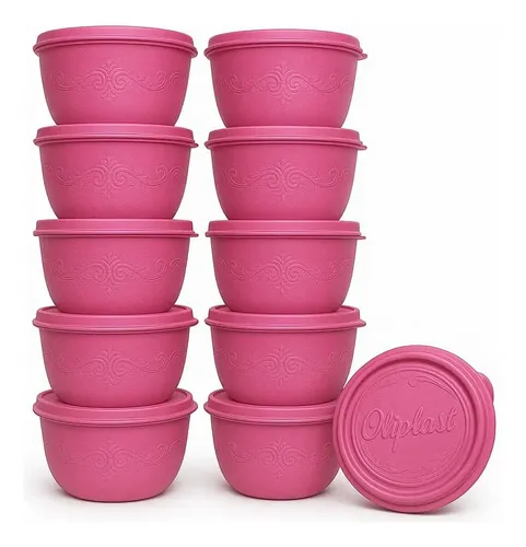 Conjunto 10 Potes Bowl Personalizado 1l Oliplast | MercadoLivre
