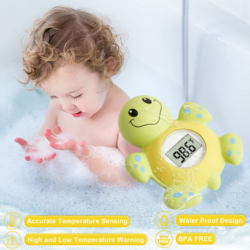 Termómetro De Baño Bebé Tortuga Automático Seguridad Mmg