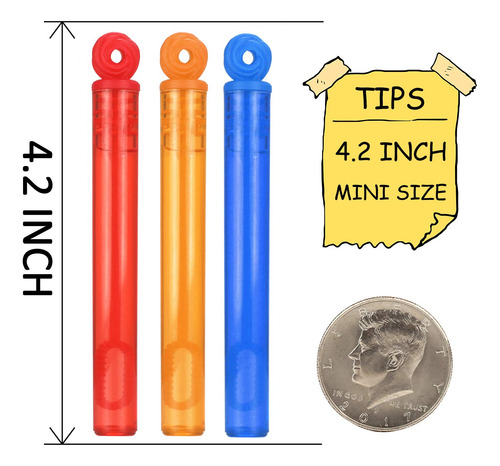 32 Piezas De 8 Colores Mini Varitas De Burbujas Surtido De