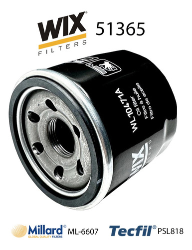 Filtro De Aceite Wix Wl10471a (51365) Festiva Picanto Mazda 