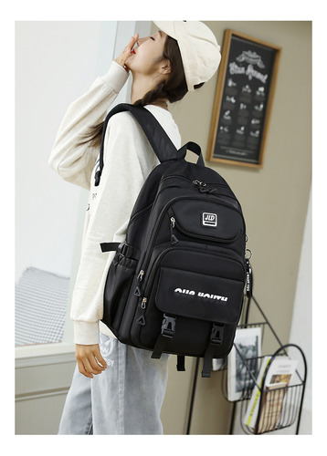 Mochila Impermeable De Gran Capacidad For Estudiantes De Mo