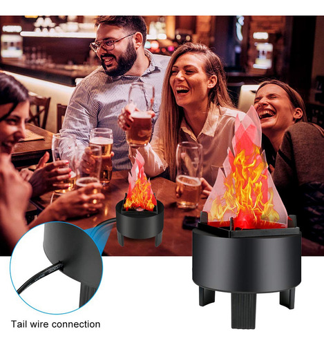 Lâmpada Led De Efeito De Chama De Fogo Artificial