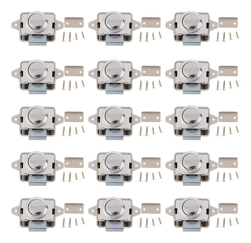 15 Pomos De Cierre De Puerta De Armario Con Botón A Presión
