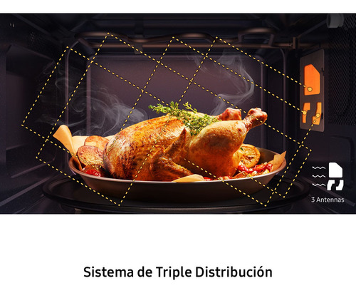 Microondas Samsung Mg30t5019cg Grill Fry 30l Gris 1400w