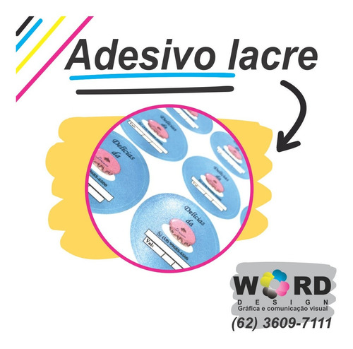 Imagem 1 de 1 de 500 Adesivos Redondo 5x5