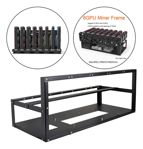 Aço 6/8 Gpu Estrutura Da Plataforma De Mineração Rack