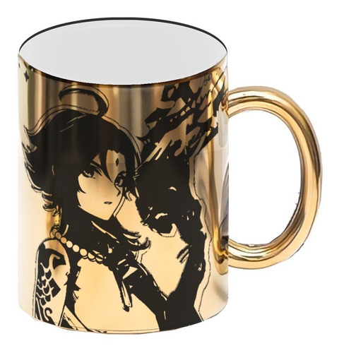 Taza Videojuego Genshin Impact Xiao Premium Oro