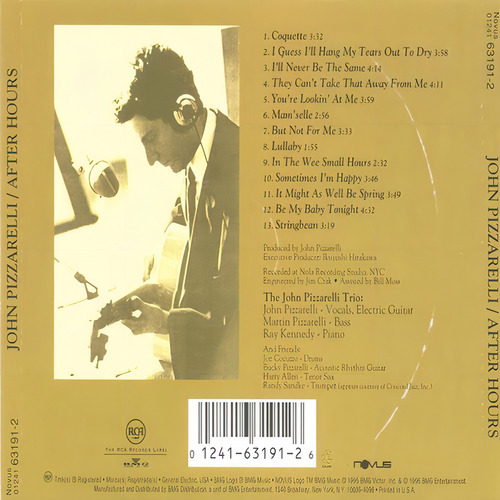 Cd John Pizzarelli - After Hours - Importado