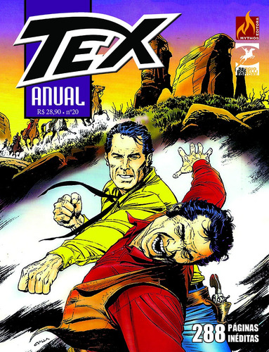 Tex Anual Nº 020: A grande corrida, de Ruju, Pasquale. Editora Edições Mythos Eireli,Sergio Bonelli Editore, capa mole em português, 2020