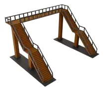 Comprar Puente Peatonal Tren 1\u002F87 Ho Maqueta Ferromodelismo 3d.