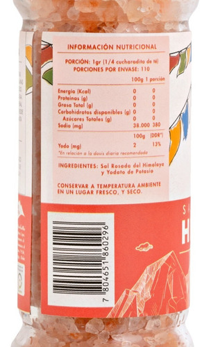 Imagen 3 de 4 de Sal Rosada Del Himalaya Molinillo 110g