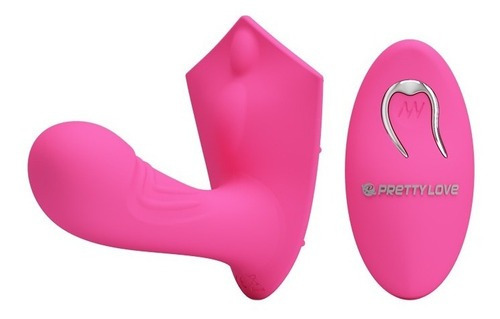 Bragas vibradoras con minipene con control remoto en punto G, color WALKER PINK