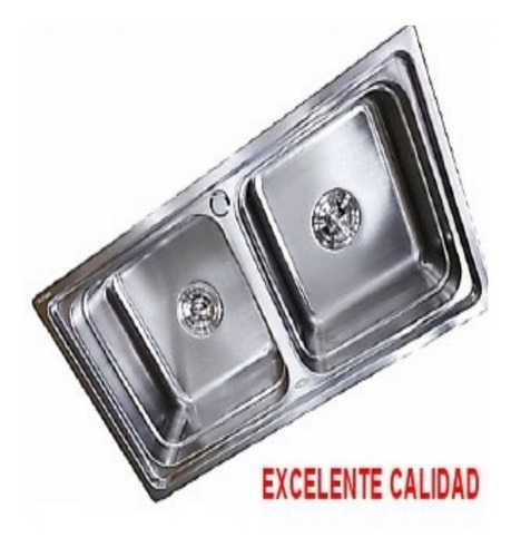 Fregadero Doble Tina 81cm X 44cm Acero Inoxidable M/d