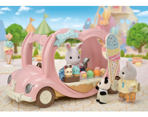 Vehículo De Juguete Calico Critters Ice Cream Van Con Acceso