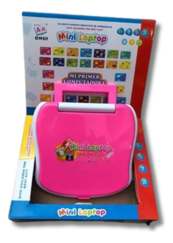 Mini Laptop Bilingue Interactiva Educativa Juguete Infantil Color Fucsia
