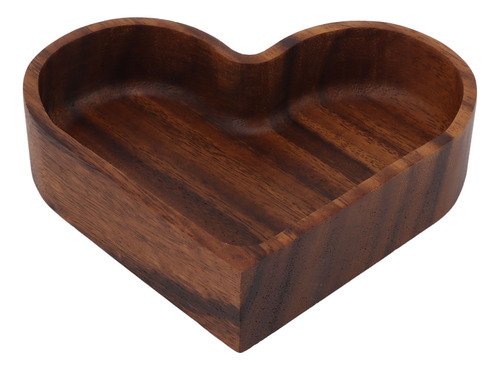 Plato De Fruta De Nogal De Madera Elegante De Textura Lisa