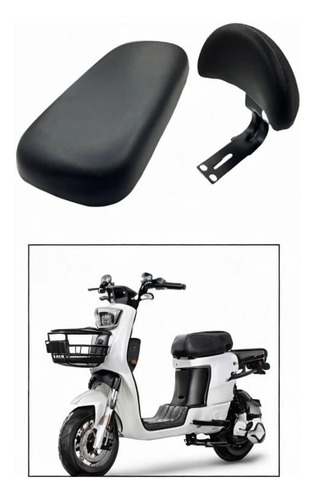 Padena De Asiento De Bicicleta Trasera Con Pequeño Respaldo