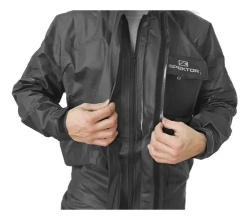 Traje Lluvia Hombre Negro Xl Spektor