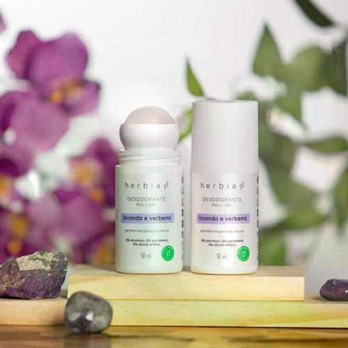 Kit 3 Desodorante Roll-on Herbia Lavanda E Verbena Com 50ml