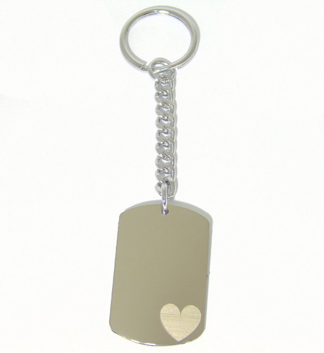 Llavero Acero Quirurgico Grabado Iniciales Frase Logo Laser