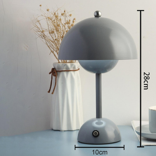Modern Mushroom Bud Lámpara De Mesa Decoración Led Metal