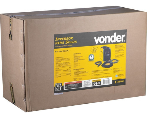 Inversor Solda 200a Riv 206 Ac/dc 85v/265v Vonder
