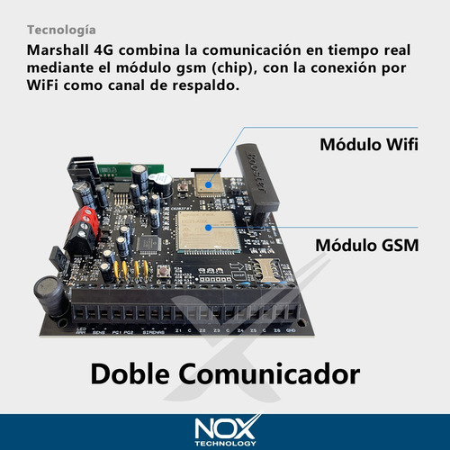 Imagen 5 de 10 de Kit Alarma Inalámbrica Marshall 4 Wifi + 4g Casa Local
