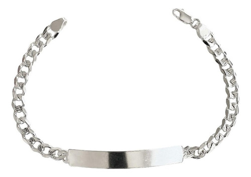 Esclava Hombre Pulsera Cubana Diamantada Plata 925 6 Mm