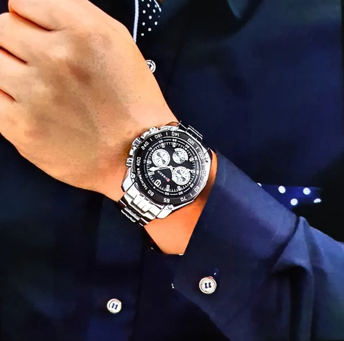 # Reloj Para Hombre Curren Black 8077 Movimiento De Cuarzo