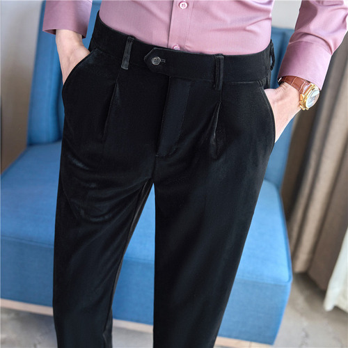 Pantalones Cómodos De Cintura Elástica Para Hombre, Terciope