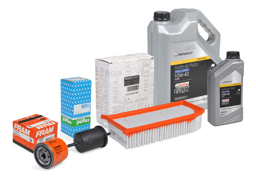 Kit Filtros 5l Aceite 10w40 Renault Kangoo 2 H4m 1.6 16v