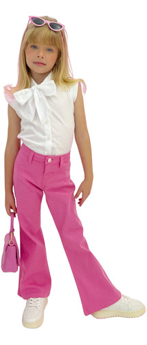 Calça Infantil Rosa 73472 Drop Barbie Core Infanti