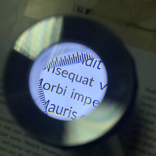 Lente De Lupa Lupa Con Luz Led De Escala Lectura Portátil