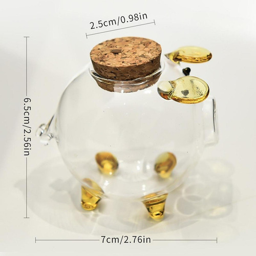 Glass Piggy Bank Pig Money Saving Box Contenedor Estilo A